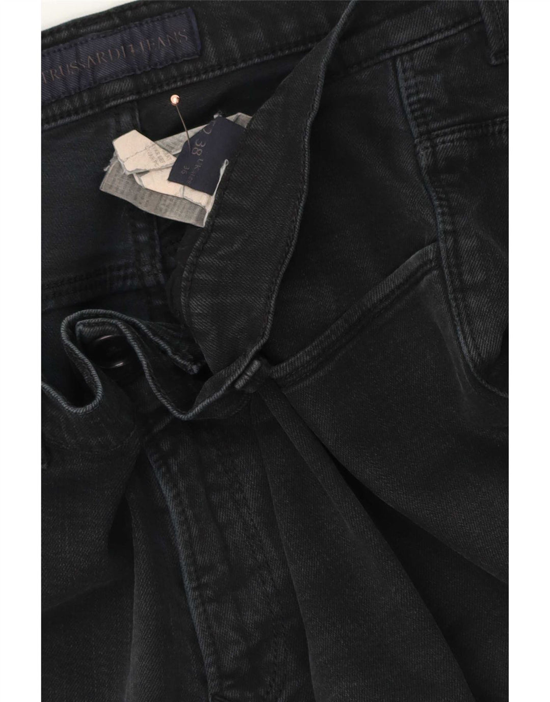 Trussardi blugi bărbați slim W36 L34 bumbac negru