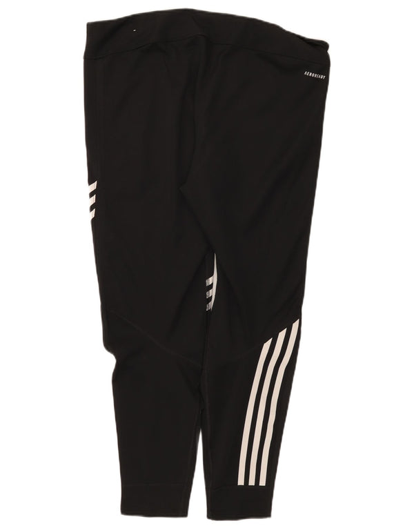 Pantaloni Capri pentru alergare Adidas pentru femei Marea Britanie 20/22 XL Negru Poliester Sport