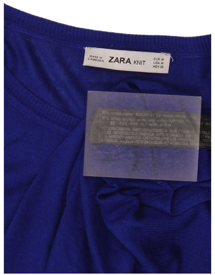 Bluză supradimensionată pentru femei Zara UK 14 Medium Blue Viscose