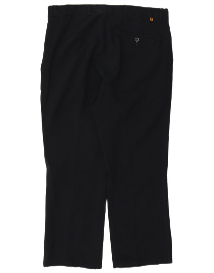 Pantaloni chino drepți pentru bărbați Farah L36 L27 Poliester bleumarin