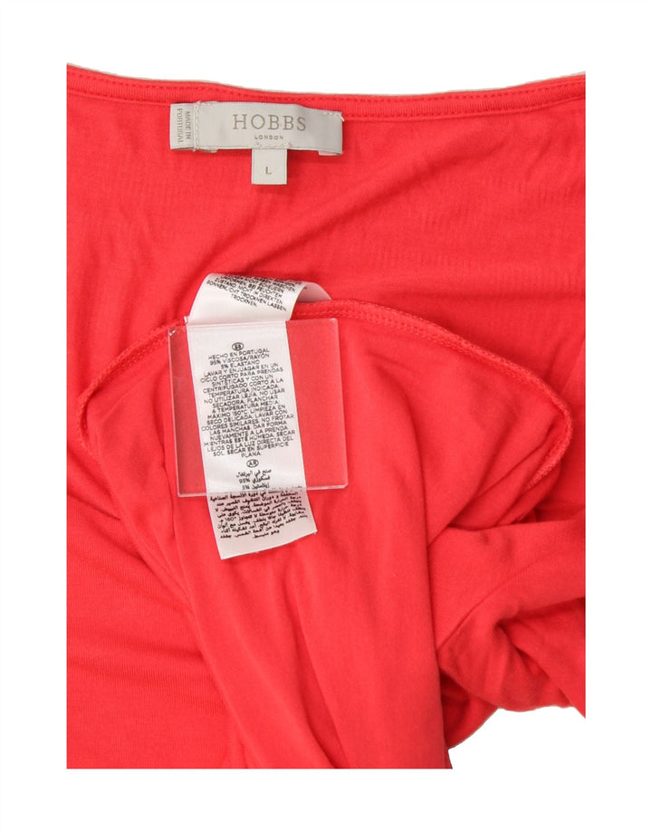 HOBBS Womens T-Shirt Top UK 16 Large Red Viscose Vintage Hobbs and Second-Hand Hobbs from Messina Hembry 