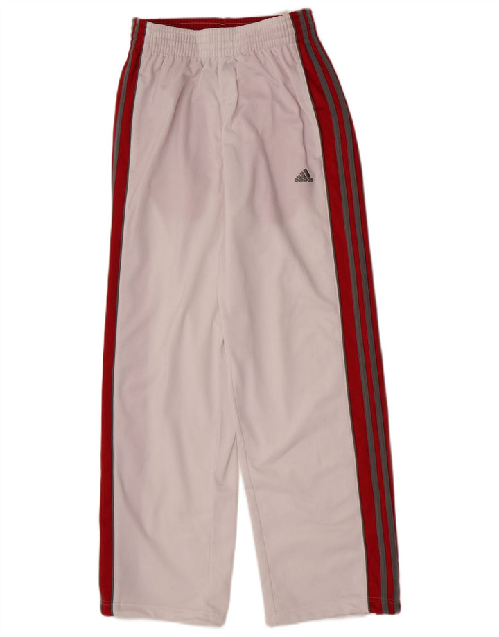 Pantaloni de trening Adidas pentru femei UK 8 Small White Colorblock Poliester