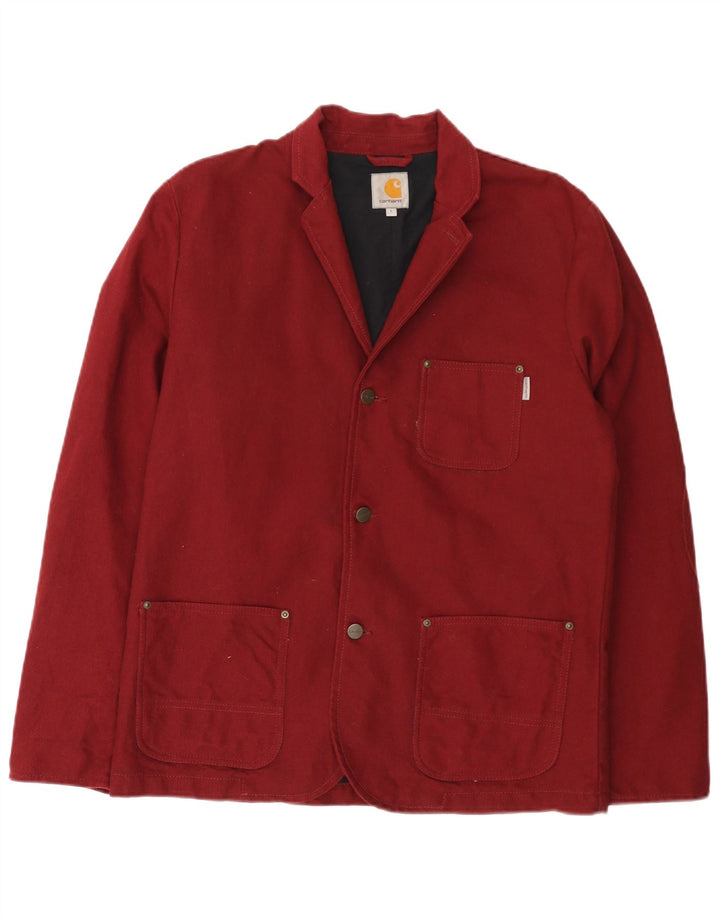 Jachetă pentru bărbați Carhartt cu 3 nasturi, UK 40, mare, burgundă