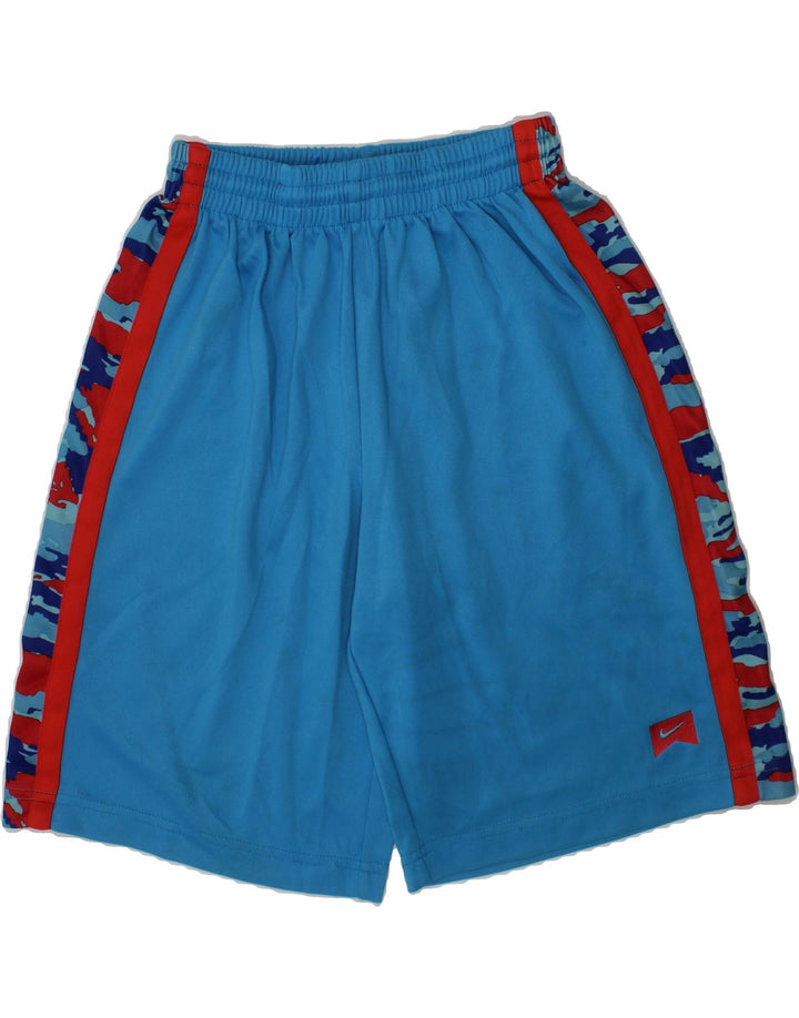 NIKE Boys Graphic Sport Shorts 10-11 Years Medium  Blue Camouflage Vintage Nike and Second-Hand Nike from Messina Hembry 