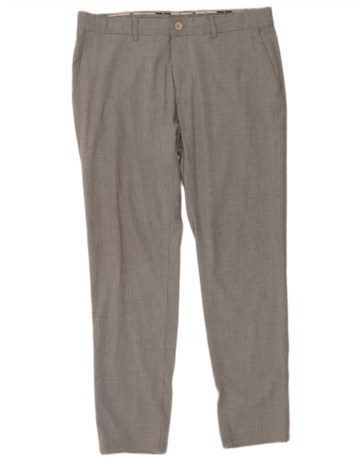 Pantaloni de costum slim pentru bărbați Zara EU 42 Mari L32 L28 Gri
