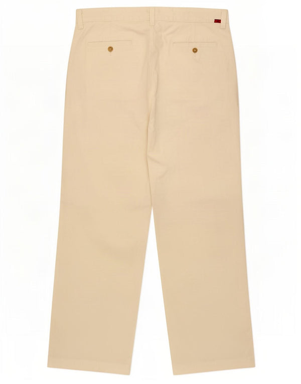 Pantaloni chino drepți, cu potrivire perfectă, pentru bărbați, Kappa, IT 52 XL W36 L31 Alb