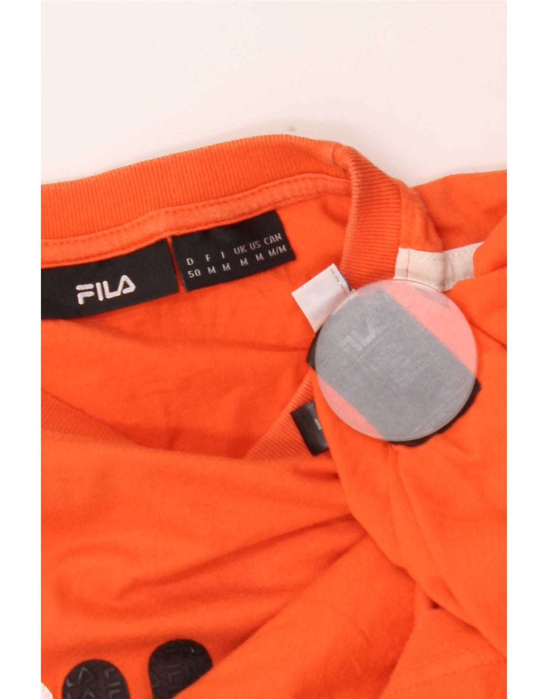 Tricou cu grafic pentru bărbați Fila Top din bumbac cu dungi portocaliu mediu