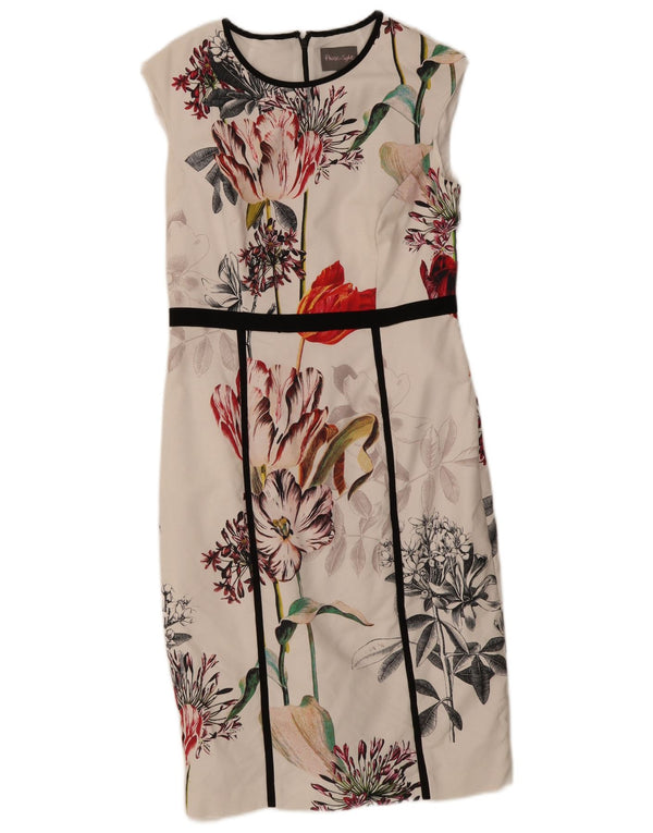 Rochie de damă Phase Eight fără mâneci, UK 14, bumbac floral alb mediu