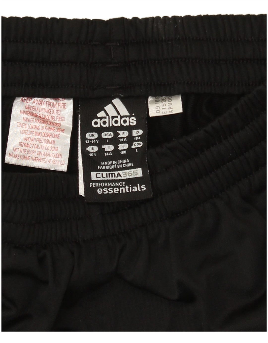 Pantaloni de trening Adidas Clima 365 pentru baieti 13-14 ani poliester negru