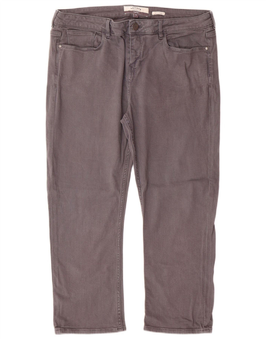 FAT FACE Blugi Capri pentru femei US 16 2XL W36 L24 Bumbac gri