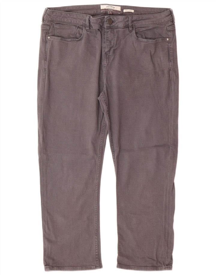 FAT FACE Blugi Capri pentru femei US 16 2XL W36 L24 Bumbac gri