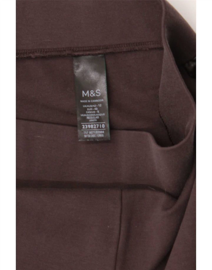 Leggings crop pentru femei Marks & Spencer UK 12 Medium Burgundy Viscose