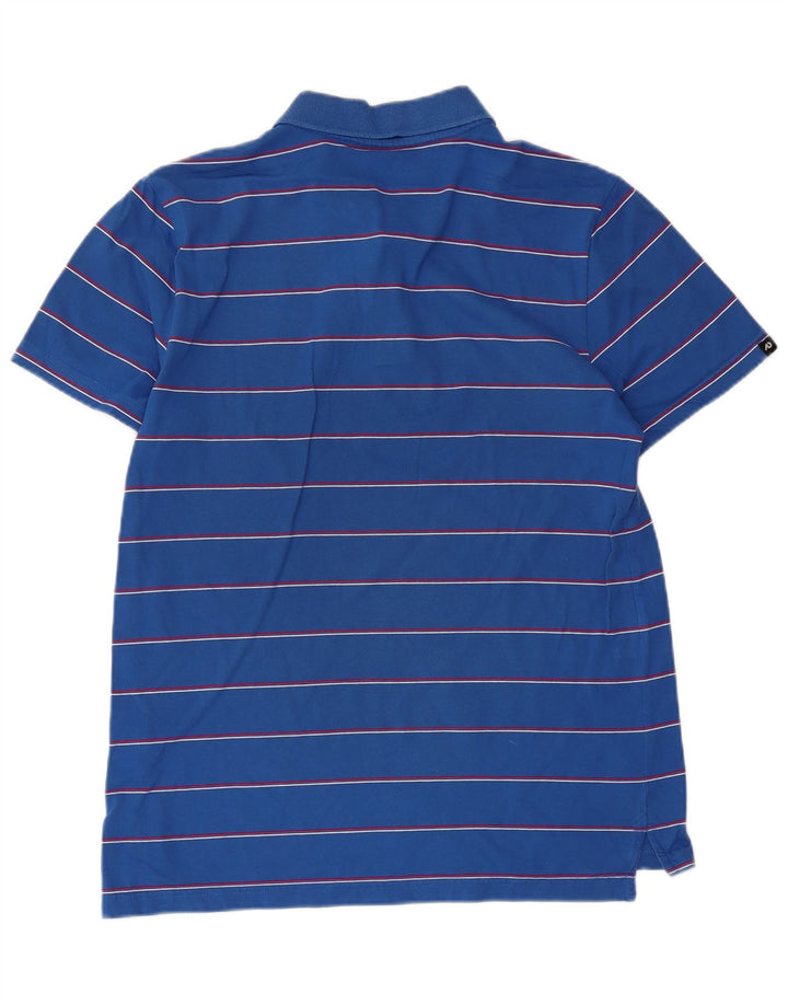 Tricou polo Nike pentru bărbați Marea Britanie 38/40 albastru mediu cu dungi