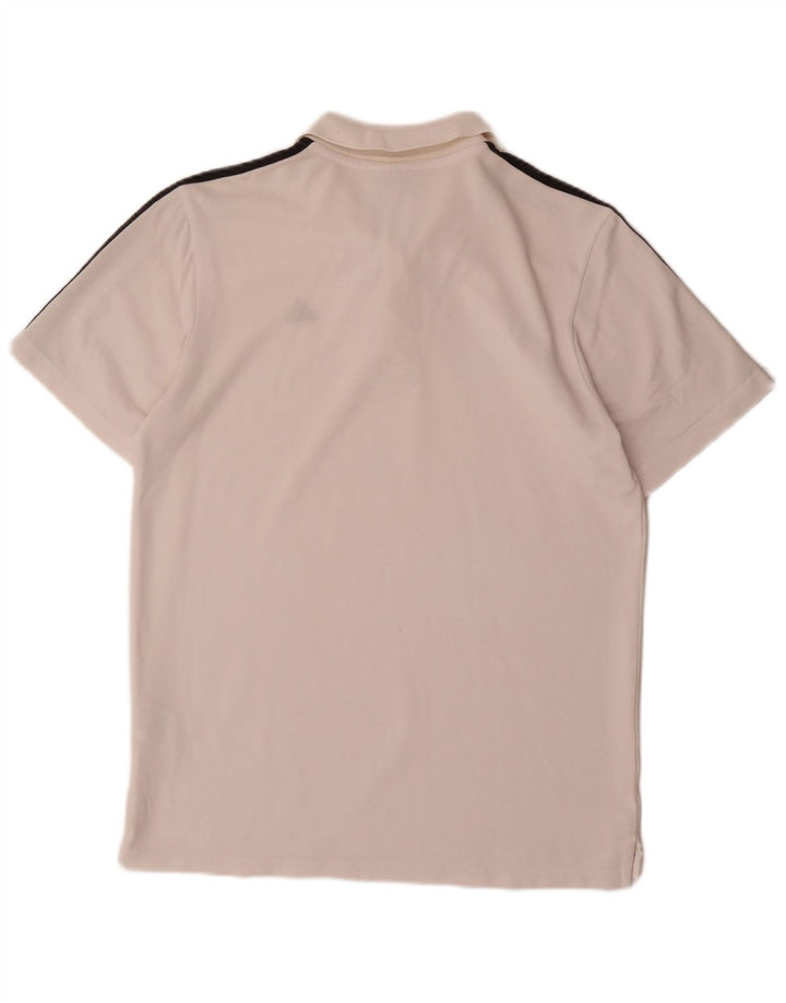 Tricou polo ADIDAS pentru bărbați, bumbac alb mediu