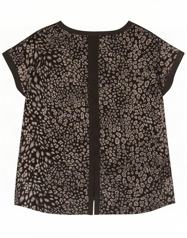 Bluză Oasis pentru femei UK 14 Medium Black Animal Print Poliester