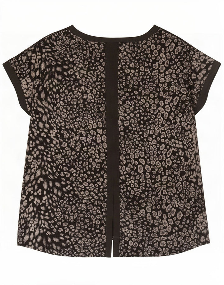 Bluză Oasis pentru femei UK 14 Medium Black Animal Print Poliester