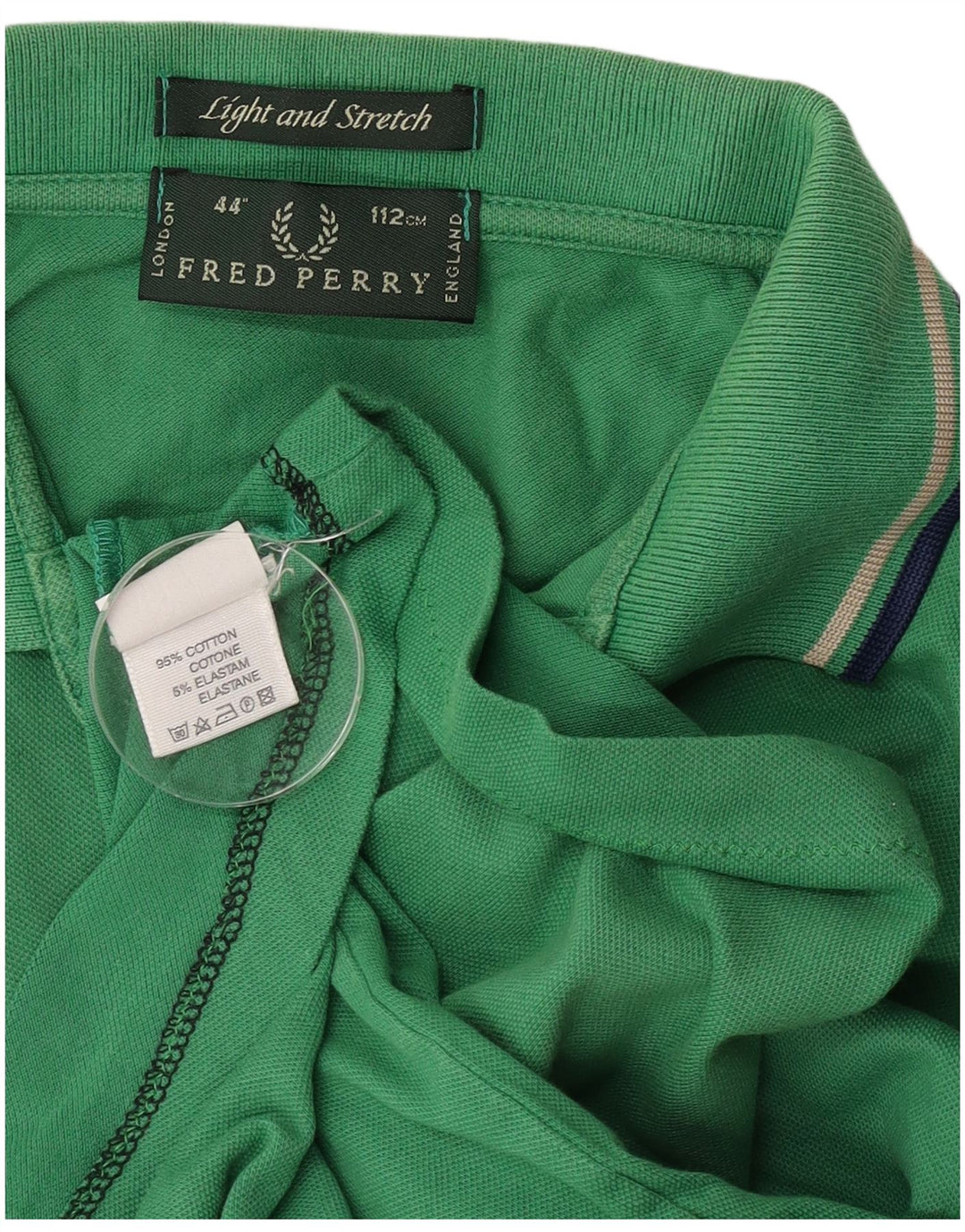 Cămașă polo pentru bărbați Fred Perry, ușor și elastic, bumbac verde mediu