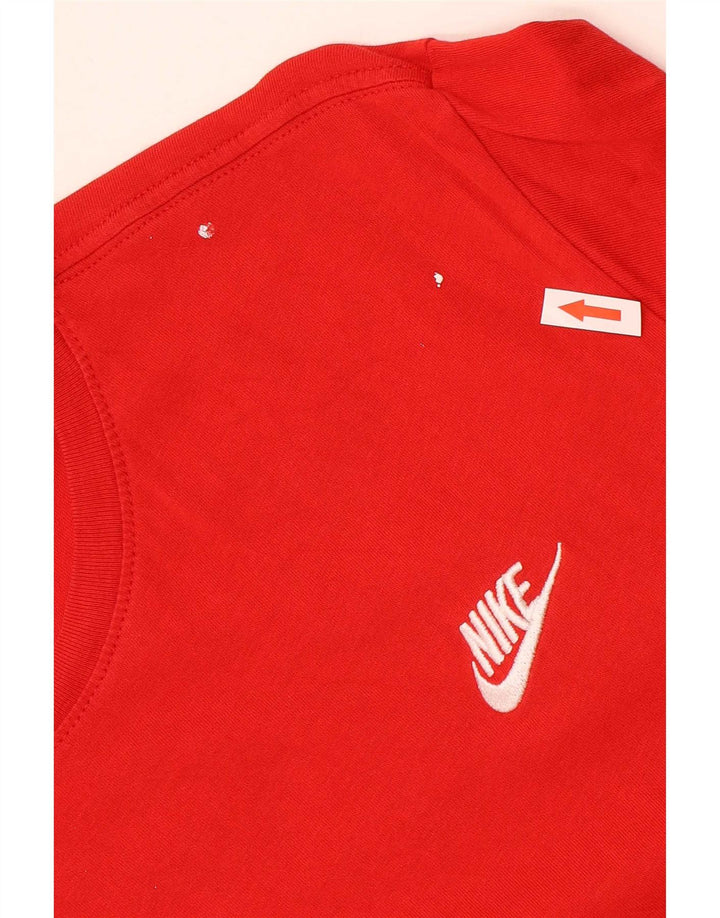 Tricou cu croi atletic Nike pentru bărbați Top mare bumbac roșu