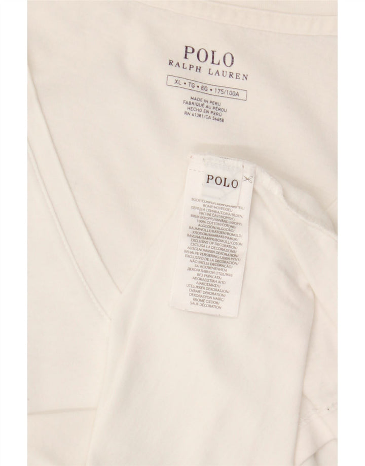 POLO RALPH LAUREN Tricou Bărbați Top XL Bumbac Alb