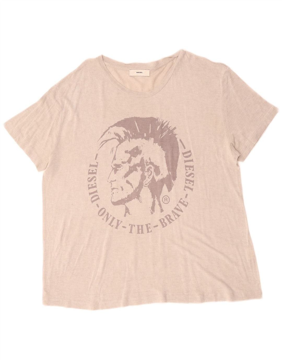 Tricou cu grafic pentru femei Diesel UK 18 XL Bej Clasic
