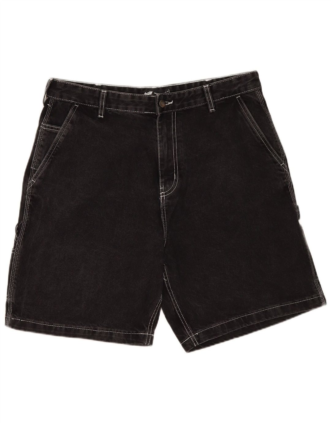 Pull & Bear Pantaloni scurți Cargo Denim pentru bărbați EU 46 XL W36 Negru