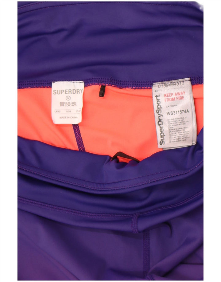 Leggings cu grafică pentru femei Superdry UK 12 Mov mediu Poliester color bloc