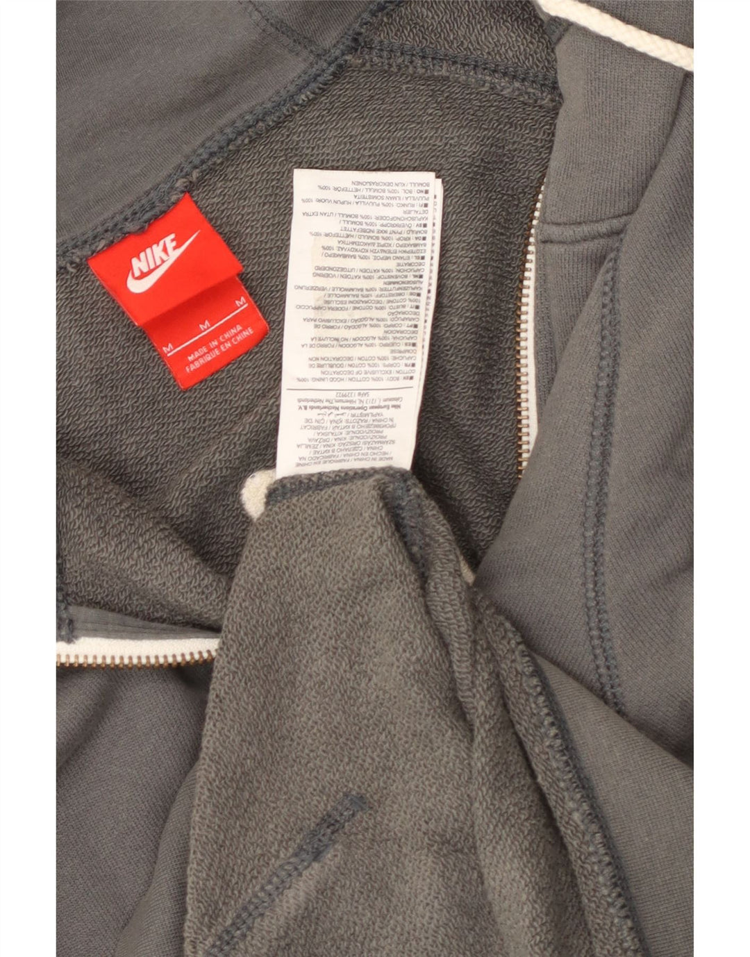 Pulover Nike Graphic Zip pentru bărbați, bumbac, gri mediu