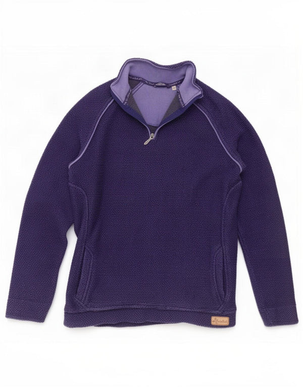 Pulover pentru bărbați Weird Fish, cu fermoar și gât, bumbac violet 2XL