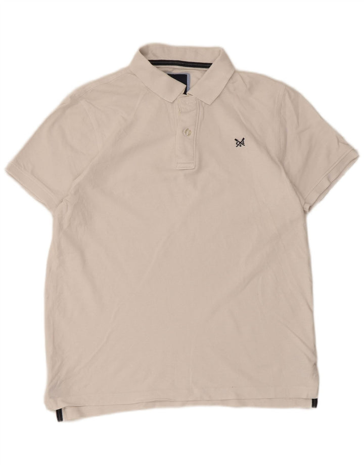 Crew Clothing Tricou polo pentru bărbați, mare, alb, bumbac
