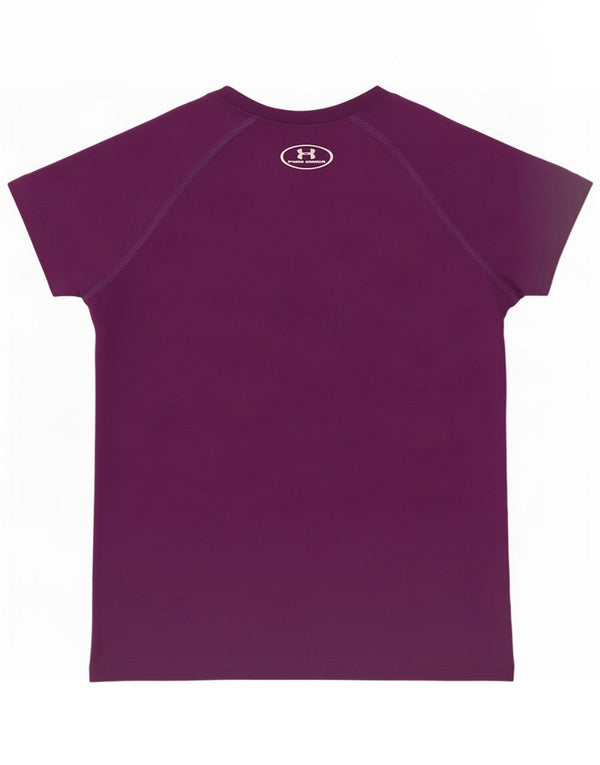 Tricou grafic Under Armour pentru fete Heat Gear Top 7-8 ani mic violet