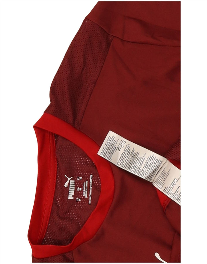 Tricou pentru bărbați Puma Top Medium Burgundy Colorblock Poliester