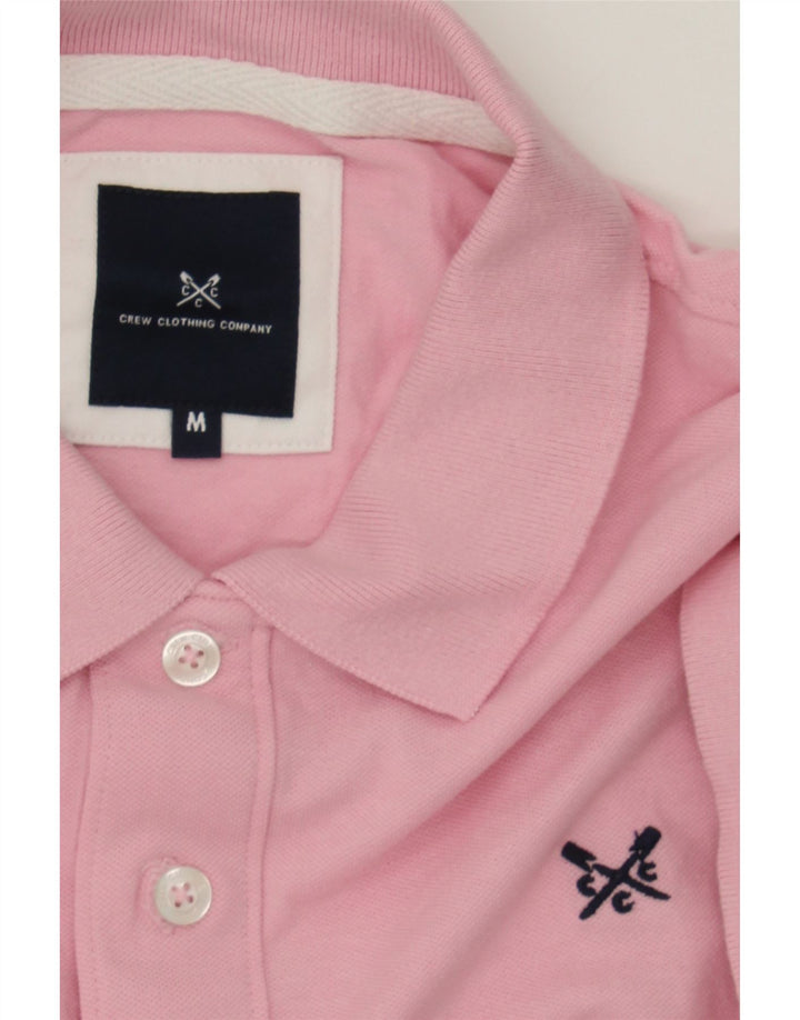 CREW CLOTHING Mens Polo Shirt Medium Pink Cotton Vintage Crew Clothing and Second-Hand Crew Clothing from Messina Hembry 