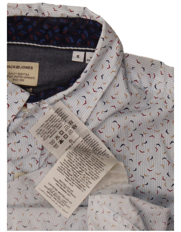 Cămașă Jack & Jones pentru bărbați, cu model abstract, din bumbac albastru mic