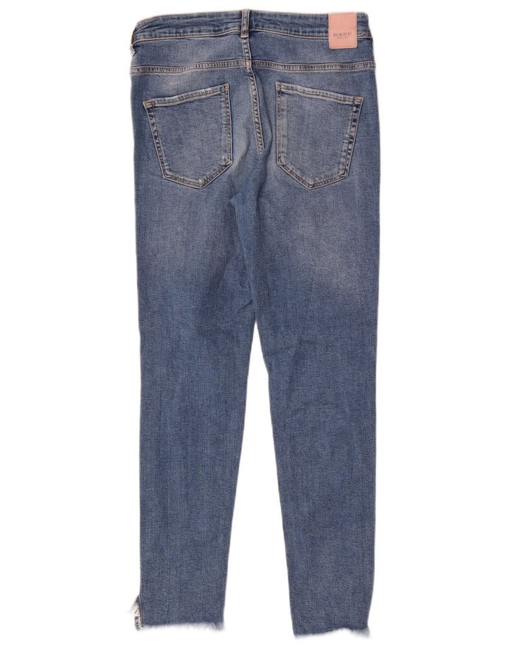 Blugi skinny distressed pentru femei Zara EU 40 Medium W30 L27 Albastru