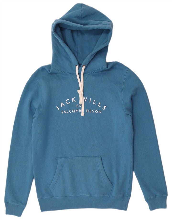 Pulover Jack Wills pentru bărbați cu glugă cu grafică, albastru mic