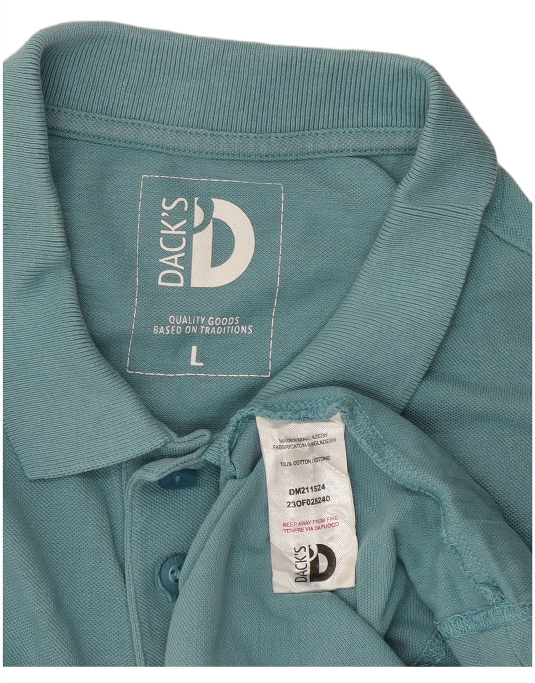 DACK'S Tricou polo pentru bărbați, mare, albastru, bumbac