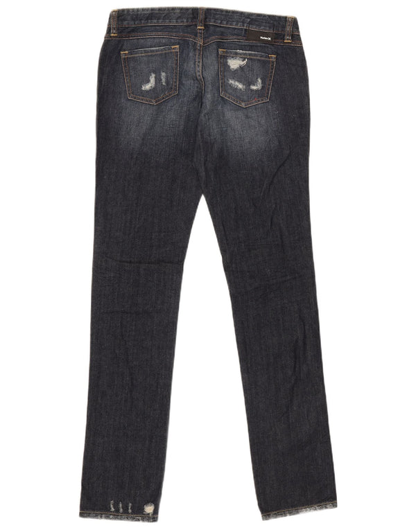 Blugi skinny distressed pentru femei Hurley W27 L32 bumbac bleumarin