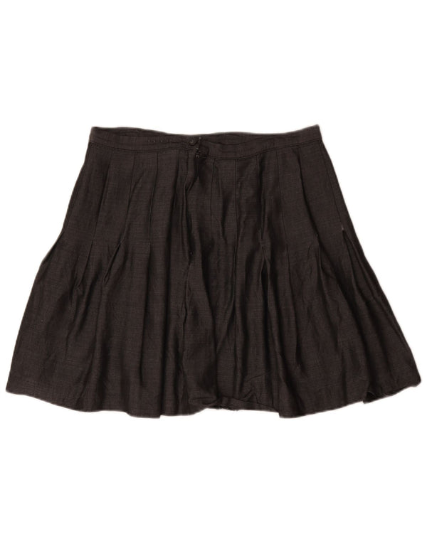 Marks & Spencer fustă plisată pentru femei UK 18 XL W32 gri viscoză