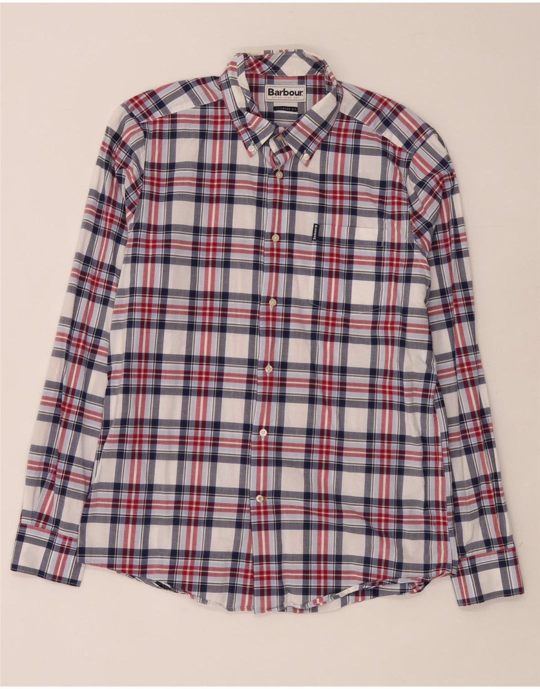 Cămașă Barbour pentru bărbați, cu croiala medie, din bumbac cu carouri multicolore