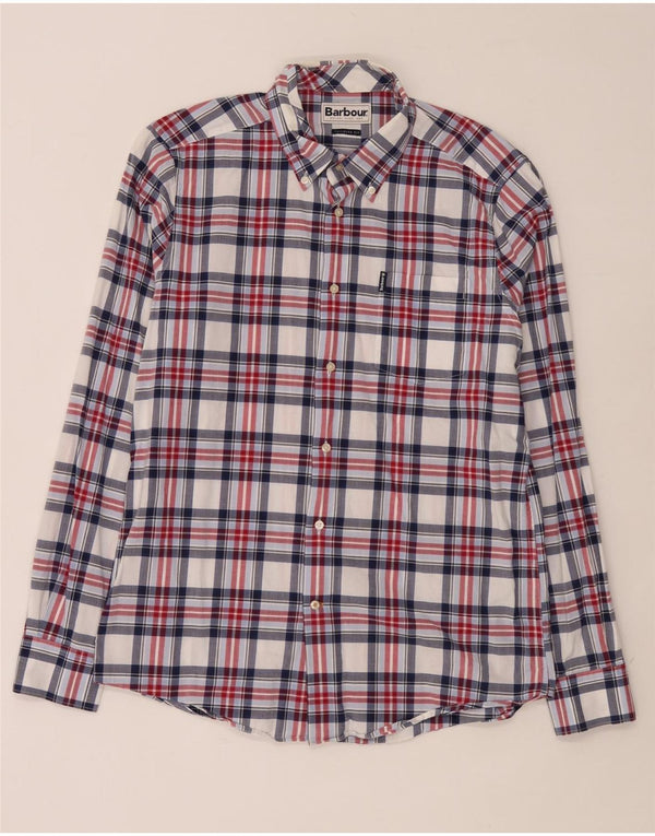 Cămașă Barbour pentru bărbați, cu croiala medie, din bumbac cu carouri multicolore