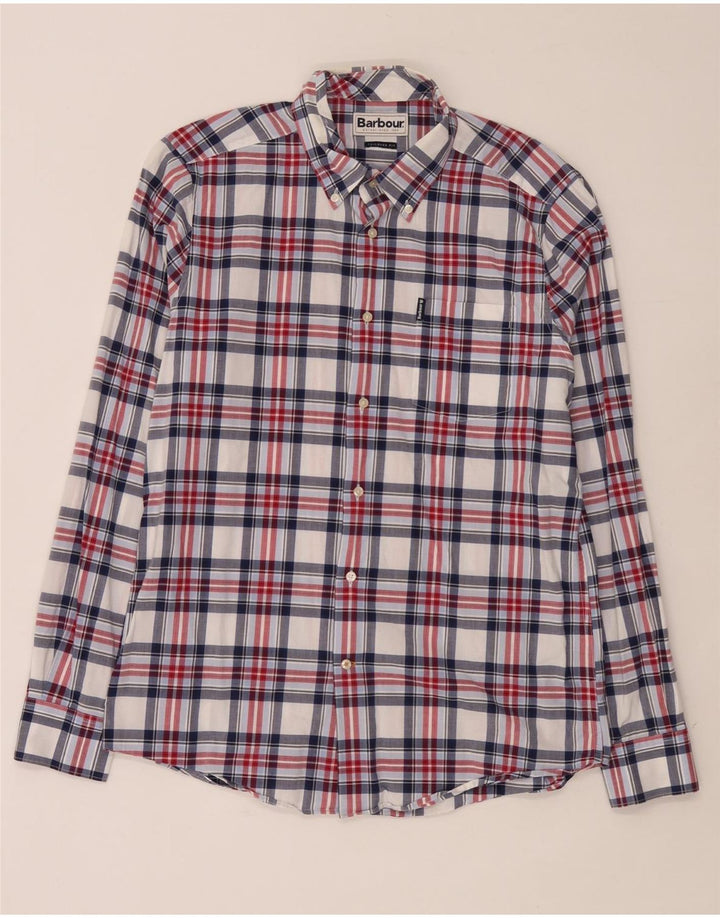 Cămașă Barbour pentru bărbați, cu croiala medie, din bumbac cu carouri multicolore