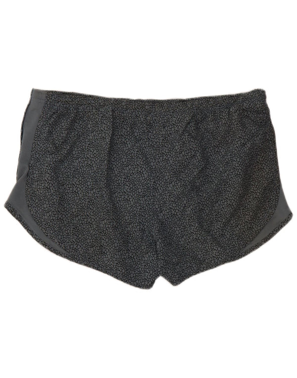 Pantaloni scurti sport NIKE Dri Fit pentru femei UK 16, mari, gri, poliester cu imprimeu animal