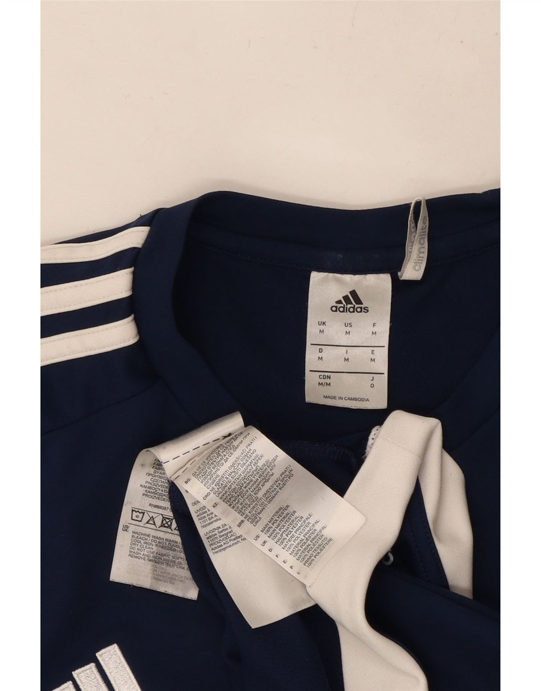 Tricou ADIDAS Climalite pentru bărbați Top Mediu Bleumarin Poliester Colorblock