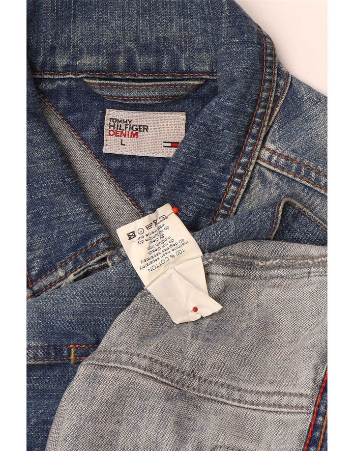 Jachetă de denim pentru femei Tommy Hilfiger UK 16 mare, albastru, bumbac