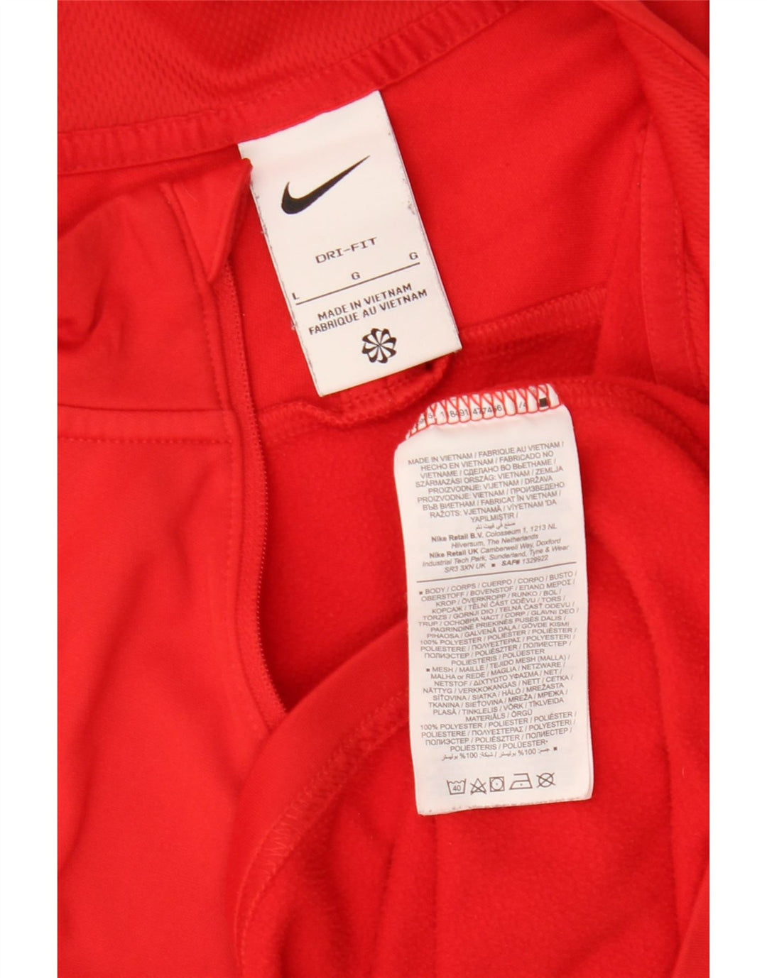 Top de trening Nike Dri Fit Graphic Zip Gâtul Pulover pentru bărbați, mare, roșu