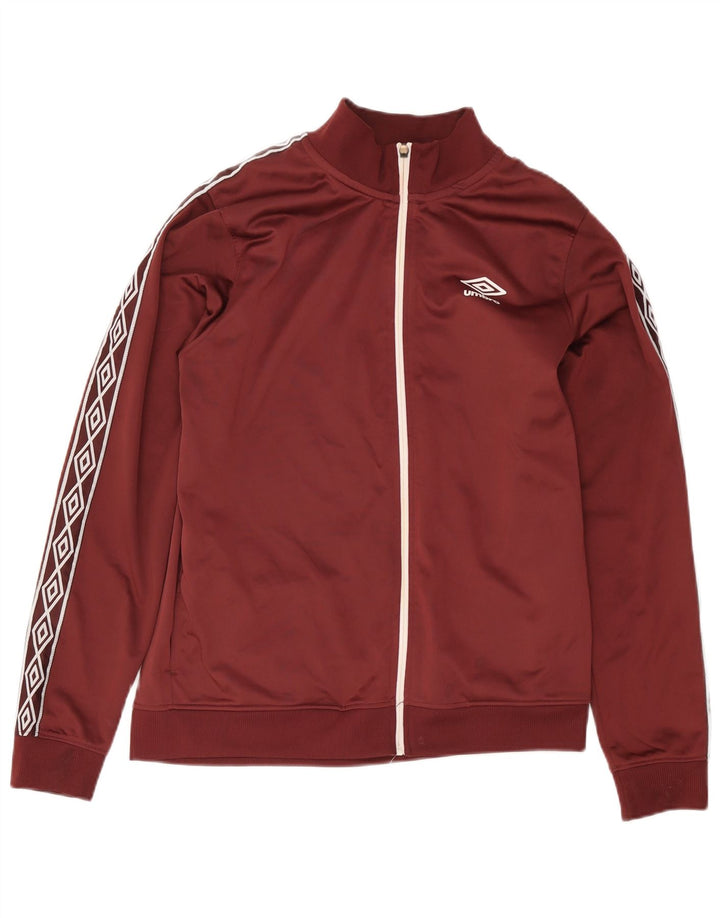 Jachetă de top pentru trening grafic Umbro pentru femei UK 16 Poliester burgundy mare