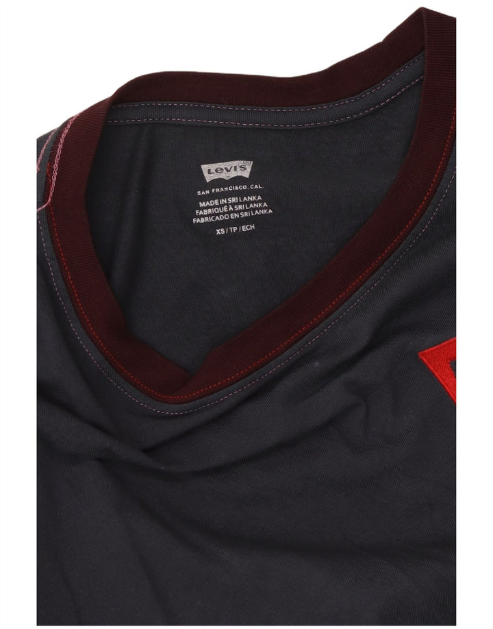 Top de tricou supradimensionat pentru femei LEVI'S UK 6 XS bleumarin