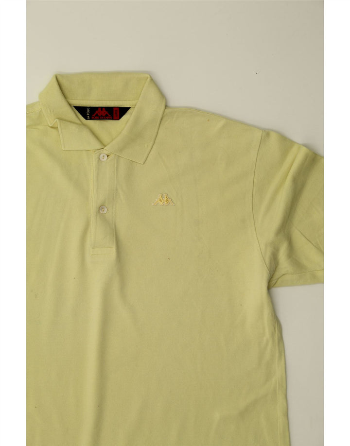 KAPPA Mens Polo Shirt Large Yellow Cotton Vintage Kappa and Second-Hand Kappa from Messina Hembry 