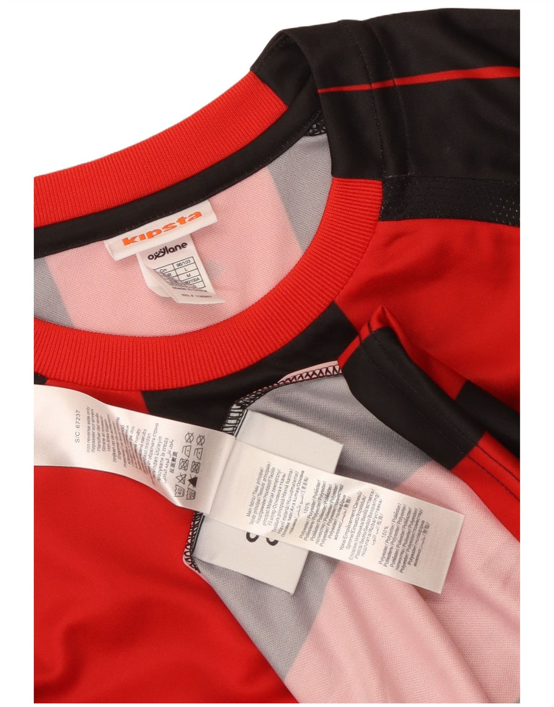 Tricou grafic KIPSTA pentru bărbați Top mare poliester cu dungi roșii