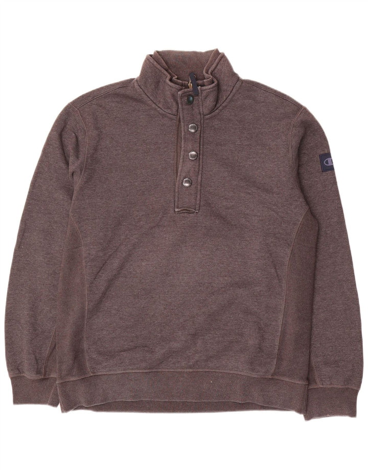 Pulover pentru bărbați Champion, cu fermoar 1/4, XL, bumbac, gri